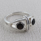 Black Onyx Silver Rings