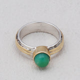 Green Emerald Silver Rings