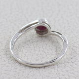 Natural Garnet Silver Rings