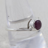 Natural Garnet Silver Rings