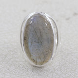 Natural Labradorite Silver Ring