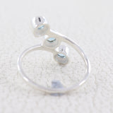 Blue Topaz Silver Rings