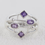 Amethyst Silver Ring