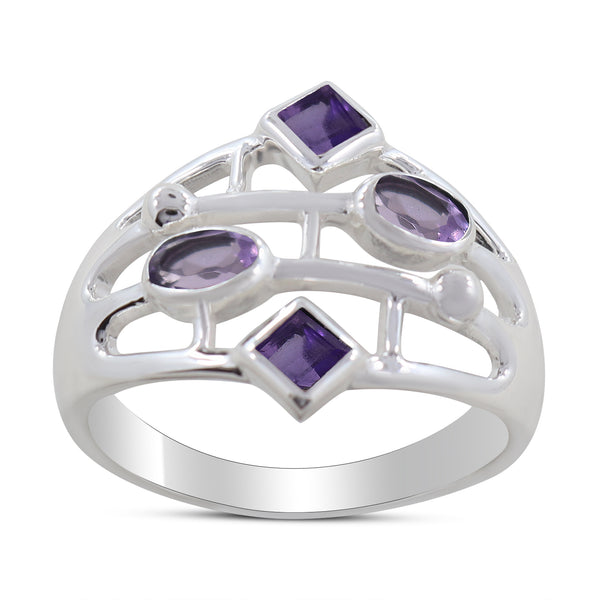 Amethyst Silver Ring