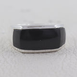 Black Onyx Silver Ring
