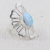 Rainbow Moonstone 925 Sterling Silver Ring