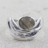 Natural Labradorite Silver Ring