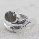 Natural Labradorite Silver Ring