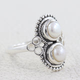 Natural Larimar Silver Rings