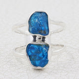 Herkimer Quartz  Silver Ring