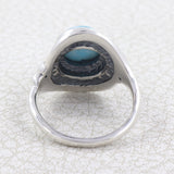 Natural Larimar Silver Rings