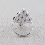 Natural Garnet Silver Rings
