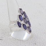 Natural Garnet Silver Rings