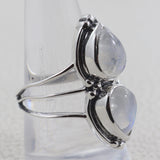 Rainbow Moonstone 925 Sterling Silver Rings