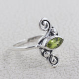 Pretty peridot Silver Rings