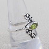 Pretty peridot Silver Rings