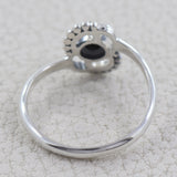 Natural Black Onyx Silver Ring