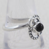 Natural Black Onyx Silver Ring