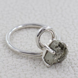 Natural Malachite Silver Ring
