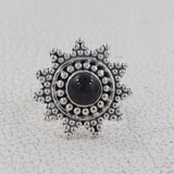 Black Onyx Silver Ring
