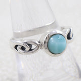 925 Sterling Silver Larimar Rings