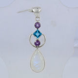 Rainbow Moonstone 925 Sterling Silver Pendant