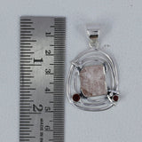 925 Silver Rough Aquamarine Pendant