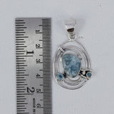 925 Silver Rough Aquamarine Pendant