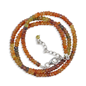 Petro Tourmaline Sterling Silver Beads Necklace