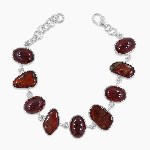 925 Sterling Silver Hessonite Bracelets