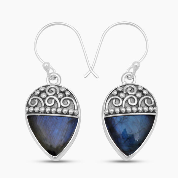 925 Silver Labradorite Earrings