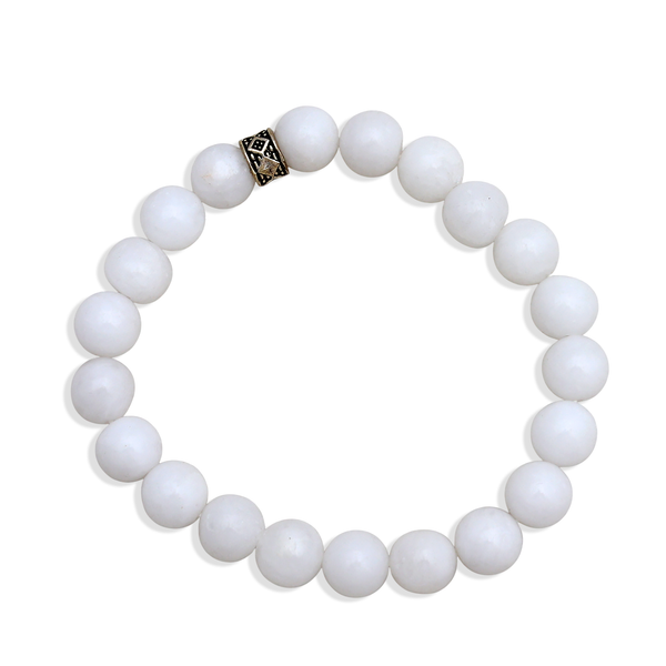 Natural Rainbow Moonstone Beads Bracelet