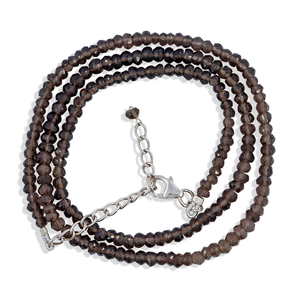 Smoky Quartz Beads Necklace Size 16