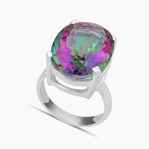 925 Sterling Silver Mystic Quartz Ring