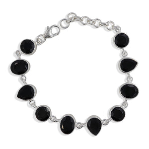 925 Sterling Silver Black Onyx Bracelets