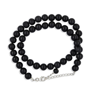 Rainbow Obsidian 9 mm Round Beads Necklace