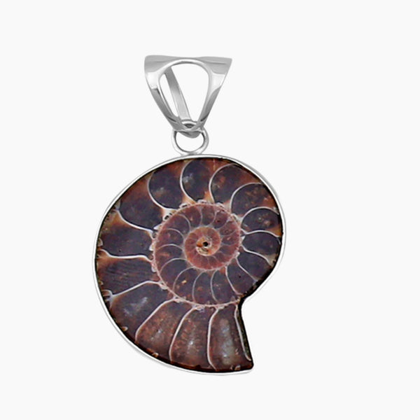 925 Sterling Silver Ammonite Fossil Pendants
