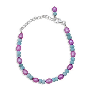 Larimar & Pearl Beads Bracelet