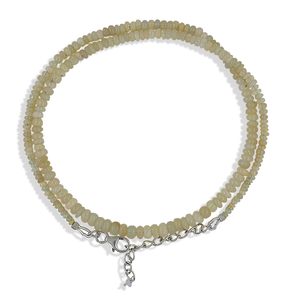 Ethiopian Opal Beads Sterling Silver Necklace