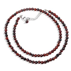 Red Tiger Eye Beads Necklace