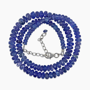 Genuine Tanzanite Beads Necklace