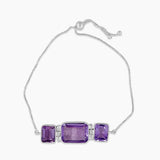 925 Sterling Silver Amethyst Bracelet
