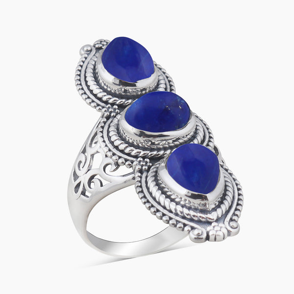 Lapis lazuli Silver Rings