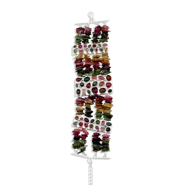 925 Sterling Silver Tourmaline Bracelet