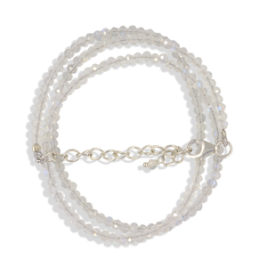 Rainbow Moonstone 3mm Beads Necklaces