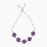 925 Sterling Silver Amethyst Bracelet