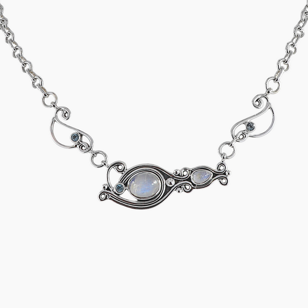 Rainbow Moonstone Necklace Jewelry