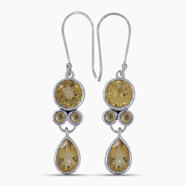 Citrine Silver Earrings