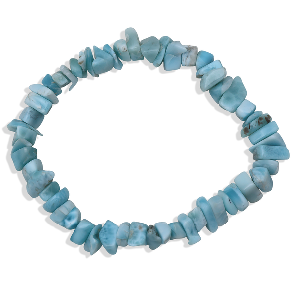 Natural Larimar Beads Bracelet