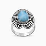 Larimar Gemstone Silver Jewelry Set